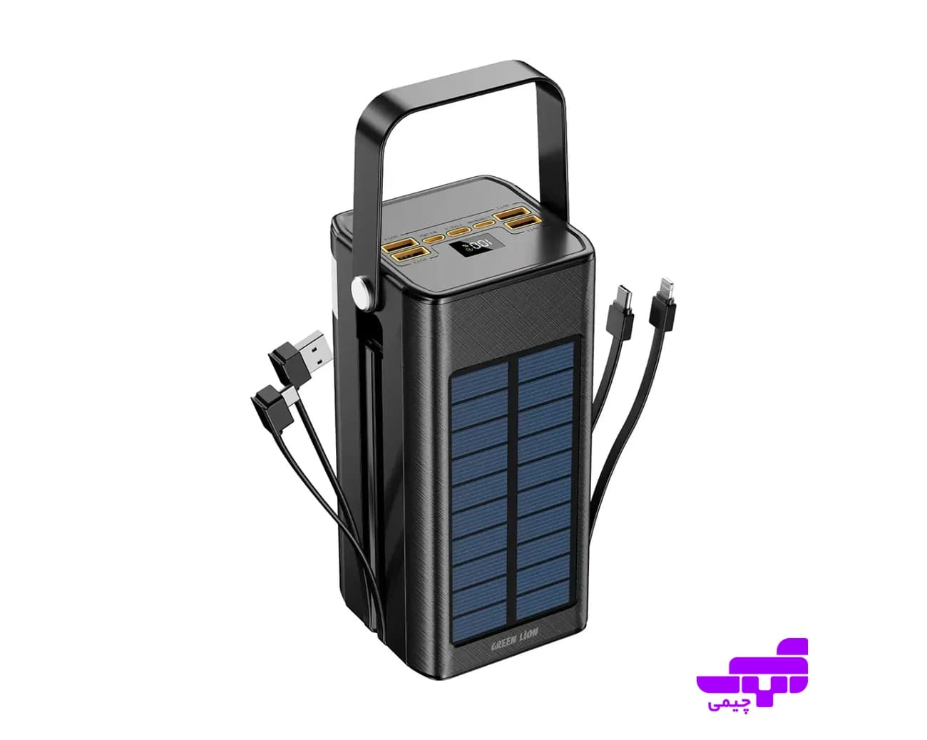 پاوربانک خورشیدی گرین لاین مدل Green Lion Solar X 80000mAh Power Bank